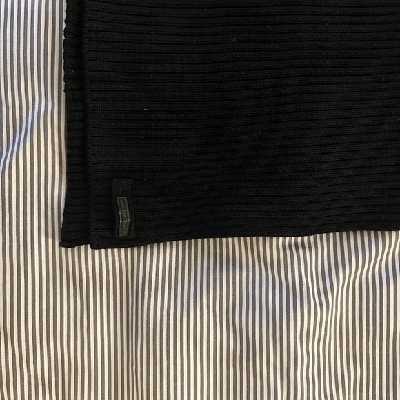 Prada Wool Ribbed Black Scarf - Picture 1 of 3